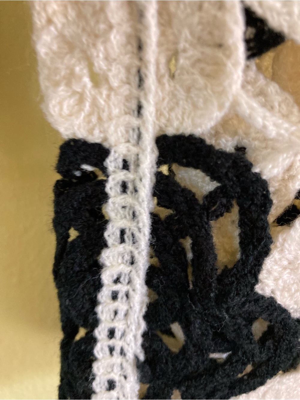cloth & stone Black and White Crochet Lace Crewneck Sweater - Picture 9 of 10